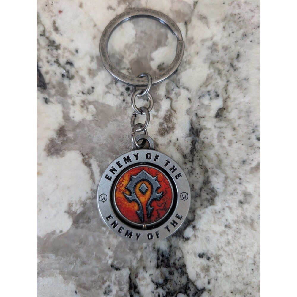 Blizzcon 2018 World Of Warcraft Faction Key Chain Blizzard Alliance Horde